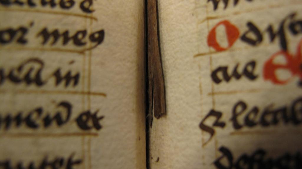 Auckland Libraries MS G. 185 - straw book marker